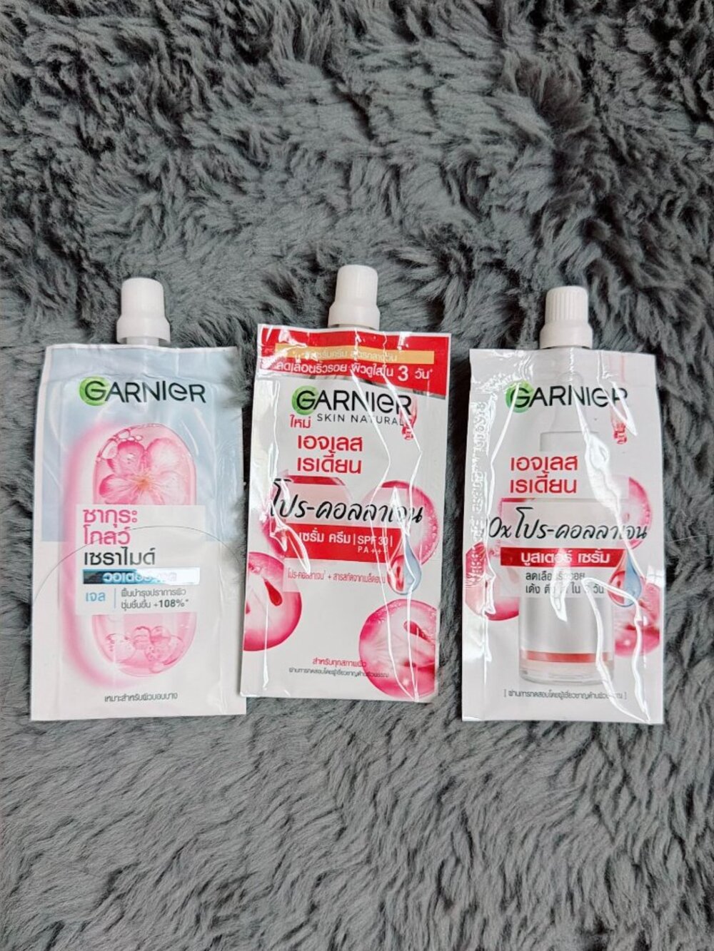 Garnier Skincare Variety Set: Sakura Glow Ceramide Water-Gel & Ageless Radiance